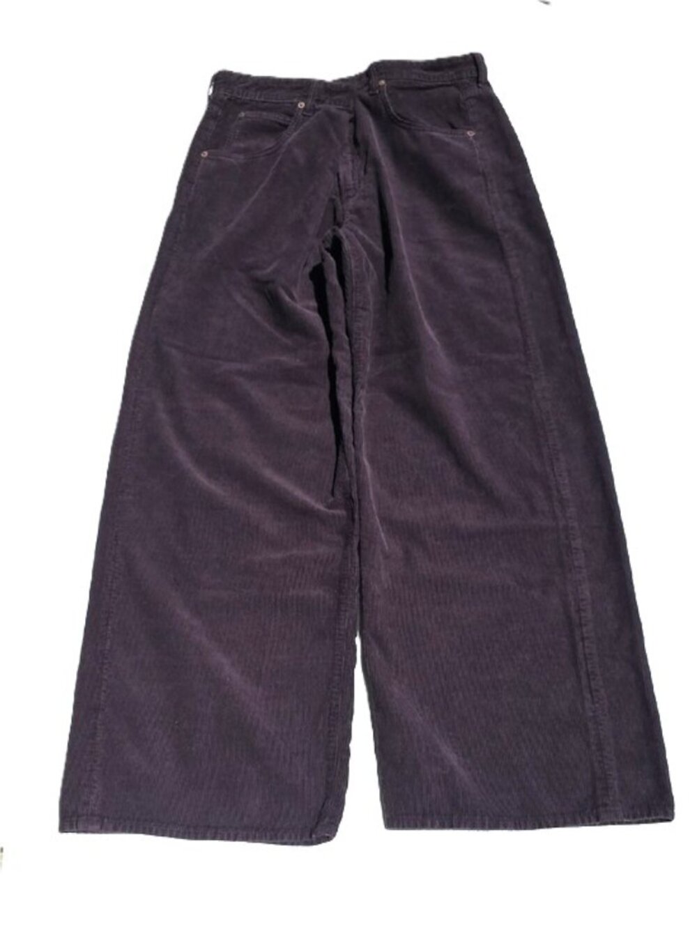 NEW $288 AGOLDE VANA FOLD WIDE LEG DK BROWN CORDUROY PANTS SIZE 29